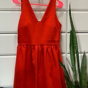 Red mini dress
